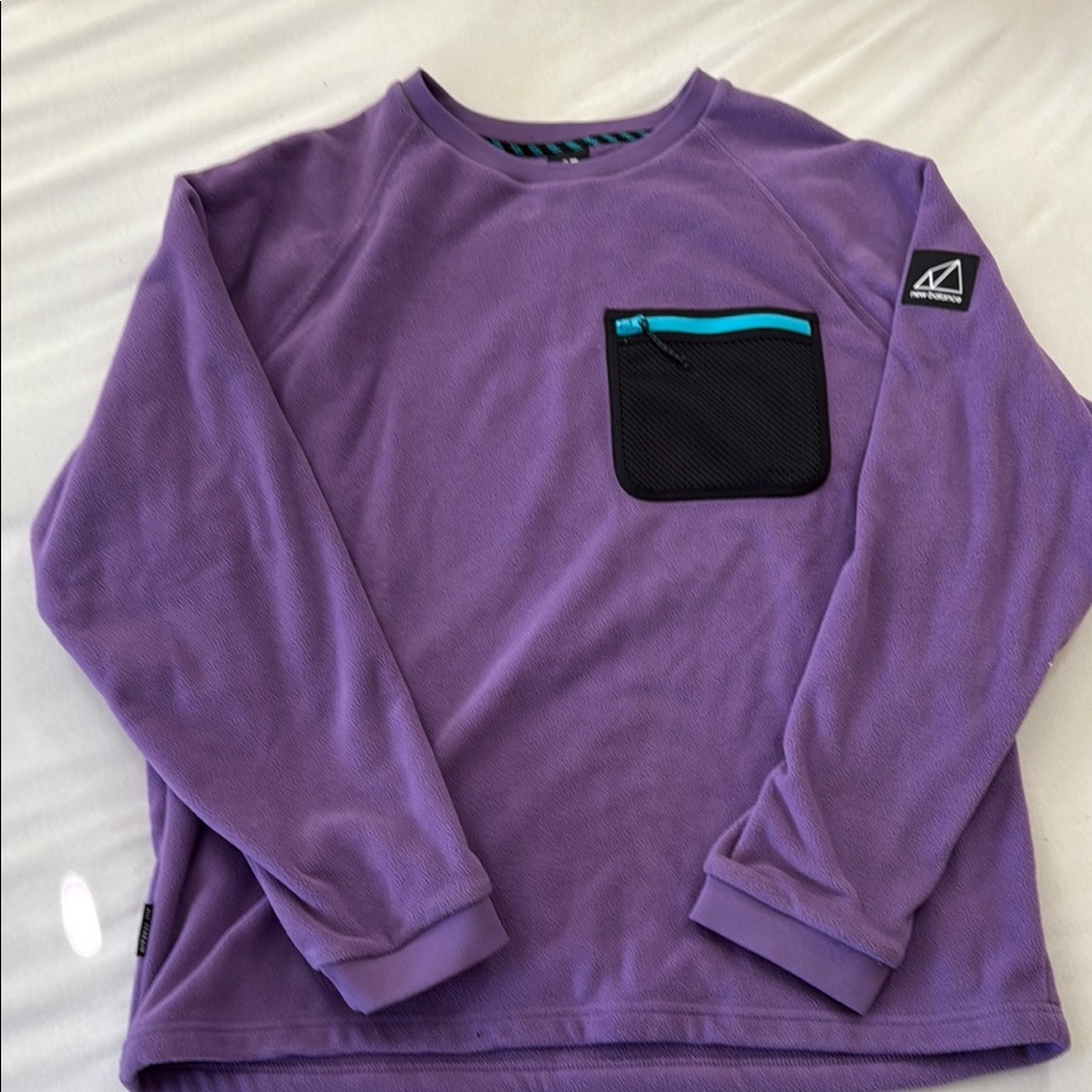 New Balance Purple Sweatshirt with Black Pocket